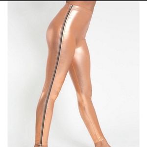 American Apparel Disco Leggings Rose Gold